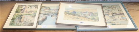 W. L. Anderson. A collection of 1950s watercolours - Views in Cornwall and Sussex (4)